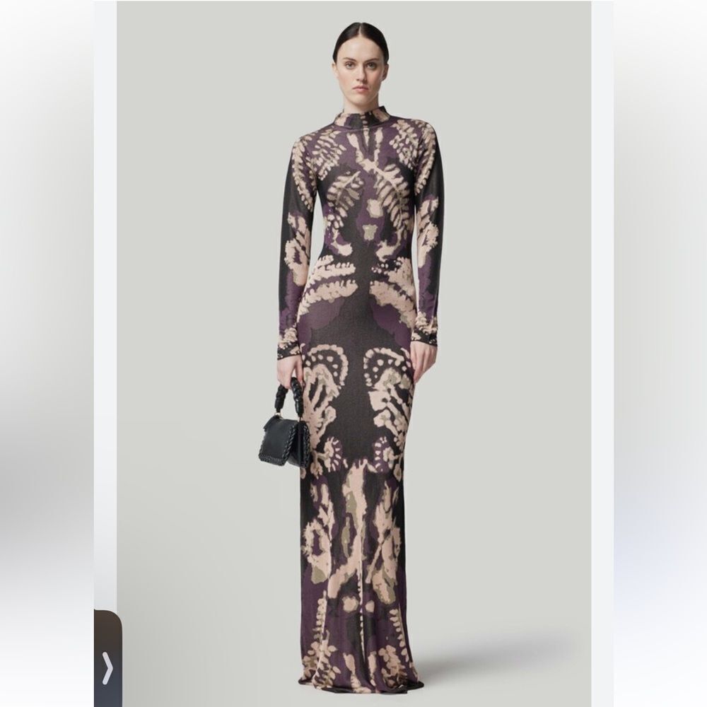 Altuzarra Rhea Ink Blot Print Maxi Knit Dress FW23
